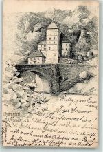 1890 St-Maurice 1901 Künstlerkarte Schloss sign. Meltzer