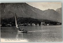 1897 Bouveret - Segelboot auf dem Genfersee