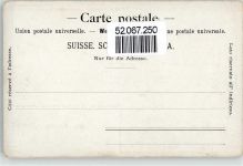 1820 Territet Künstlerkarte See Segelboot sign.