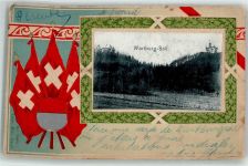 4600 Olten Prägedruck Wartburg Säli Fahne Wappen