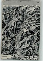 8783 Linthal 1913 Gebrauchsspuren Glarnerland Vogelschau