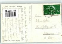 3711 Mülenen 1949 Foto AK Pension Chalet Waldrain