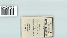 3177 Laupen BE - Vignette Wappen Kaffee Hag ca 1920-1940 Linde