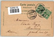 6374 Buochs 1899 Lithographie Tracht Hotel Kreuzgarten Gasthaus Edelweiss Stanserhorn Buochserhorn Vierwaldstättersee