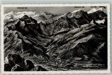 3954 Leukerbad Loèche-les-Bains Gebrauchsspuren Fliegeraufnahme Vogelschau Gemmi