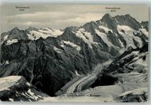 Eismeer Jungfraubahn 1909 Foto AK Eismeer Wetterhorn Schreckhorn