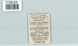 3232 Ins Anet - Vignette Wappen Kaffee Hag ca 1920-1940