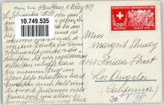 4132 Muttenz 1939 Foto AK Kirche Briefmarke Schweiz. Landes- Ausstellung 1939