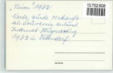 8600 Dübendorf BOAKC Flugmeeting 1932 Vision Zukunft Verkehrspolizist Ort handschriftlich