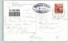 3906 Saas-Fee - Berggasthaus Langefluh mit Allainhorn und Feegletscher Hüttenstempel