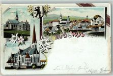 9500 Wil SG 1900 Lithographie Protestkirche Kirche St. Peter