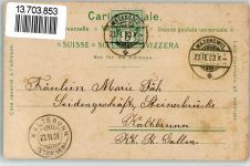 8820 Wädenswil 1903 BOAKC Kirchplatz Bahnhof Lithographie