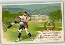 1400 Yverdon-les-Bains 1908 Lithographie Fete Cantonale Vaudoise de Gymnastique Losnr. 17666