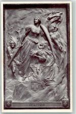 Plakette Vom Weltkrieg umtobt von Bildhauer Otto Schweizer