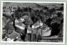 5705 Hallwil Foto AK Fliegeraufnahme Schloss