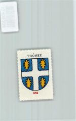 1226 Thônex - Vignette Wappen Kaffee Hag ca 1920-1940 Eichenblatt