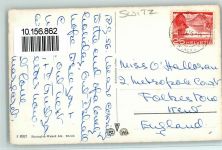 3653 Oberhofen am Thunersee - Promenade mit Eiger Mönch Jungfrau Schiff Jungfrau