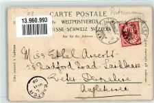 1905 Prägedruck Helvetia Wappen Patriotik Schweiz