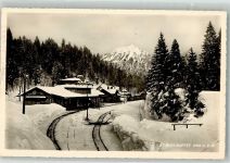 3860 Brünig 1938 Foto AK Winter Bahnhof