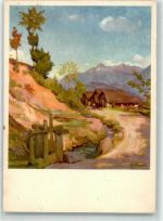 Arbaz Mayens-d'Arbaz sign. O. Weiss Pro Infirmis Schweiz Künstlerkarte