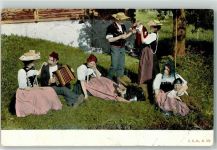 3655 Sigriswil 1905 - Familien Tracht Akkordeon Ort lt. Stempel