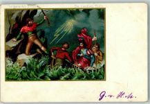 Tellkarte Nr. 3 Die Landung Tell`s Motiv Schweiz 1905 Lithographie