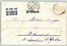 Tellkarte Nr. 3 Die Landung Tell`s Motiv Schweiz 1905 Lithographie