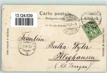 2067 Chaumont 1903 - Le grand Hotel Ital-schweiz. Fahne