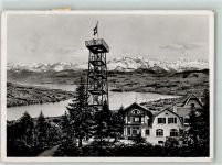 8143 Uetliberg 1937 - Gross Restaurant Uto Kulm Blick auf Zürichsee und Glarneralpen