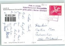 3775 Lenk im Simmental 1969 Gebrauchsspuren Gasthof Restaurant Simmenfälle