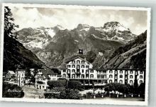 6386 Wolfenschiessen 1940 Foto AK Park- Hotel Eintracht Bahnpost Luzern-Engelberg-Luzern Zug 82
