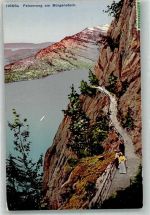 6363 Bürgenstock 1912 Foto AK Felsenwand