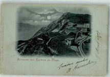 1820 Montreux Gebrauchsspuren Bahnhof Bergbahn Hotel Mondschein Rochers de Naye
