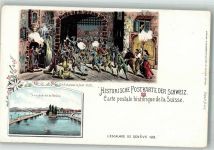 1200 Genève Genf Lithographie Historische Postkarte Schweiz l´Escalade Geneve 1602