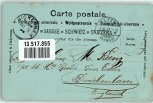 4600 Olten 1899 Lithographie / Mondschein Kirche Neues Postgebäude Altstadt Säli