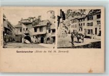 1933 Sembrancher 1900 - Route de Gd. St. Bernhard, Junge mit einem Esel, AK