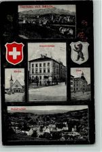 9100 Herisau 1912 - Glattalviadukt Kirche Post Gemeindehaus Feldpost