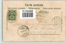 9606 Bütschwil 1900 BOAKC Lithographie Buchdruckerei Schule Kirche Verlag Künzli Nr 1835 Gebrauchsspuren, bitte Scan genau beachten!