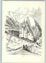 3996 Binn Künstlerkarte Kirche