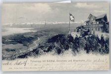 Felsenegg - Sihlthal, Zürichsee, Alpenkette, Gasthaus