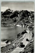 3999 Oberwald 1949 Foto AK Omnibus Auto Grimsel-Passhöhe