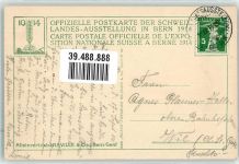 3000 Bern Berne - Landesausstellung 1914 Nr.78 Hospes Ausstellungsstempel