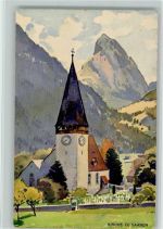 3792 Saanen Künstlerkarte Kirche