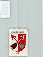 1583 Villarepos Chandossel - Vignette Wappen Kaffee Hag ca 1920-1940 Pfeile