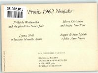 6936 Cademario 1962 FOTO KEINE AK Hotel Cademario-Familien Prosti 1962 Neujahr Weihnachten