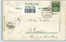 4102 Binningen 1904 BOAKC Lithographie Kath. Kirche Pfarrhaus St. Margarethen Kirche Gebrauchsspuren, bitte Scan genau beachten!