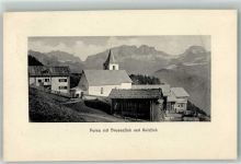 7232 Furna 1909 Foto AK Kirche Drusenfluh Sulzfluh