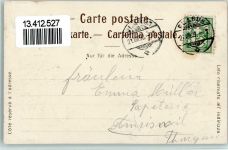 8750 Glarus 1903 Lithographie / Prägedruck Passepartout Jagd Gämsen Rucksack