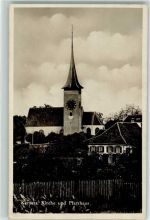 3210 Kerzers - Kirche und Pfarrhaus