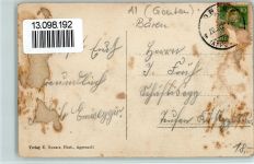 9108 Gonten 1924 Gebrauchsspuren Musikerfamilie Gmünder mit Musikinstrumente , zum "Bären" Hausmusik